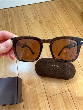 Tom Ford Dark Brown square sunglasses
